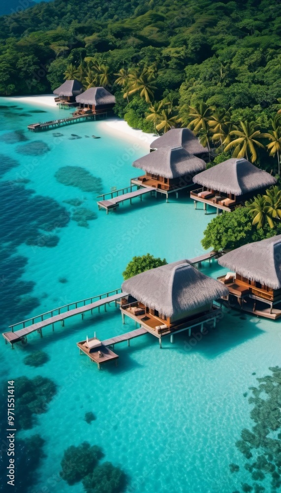 eco villas by the ocean, vertical orientation, phone background, ai generated, ai eco villas by the ocean, vertical orientation, phone background, ai generated, ai