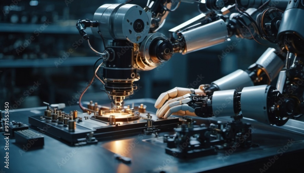 .Robotic manufacturing, the factory of the future. Generative ai .Robotic manufacturing, the factory of the future. Generative ai