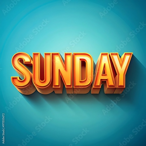 Sunday 3D editable text effect