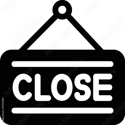 Simple vector icon closed sign
