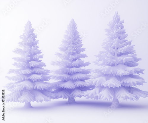 christmas tree with snow