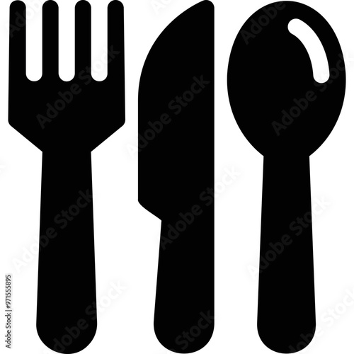 Simple vector icon cutlery