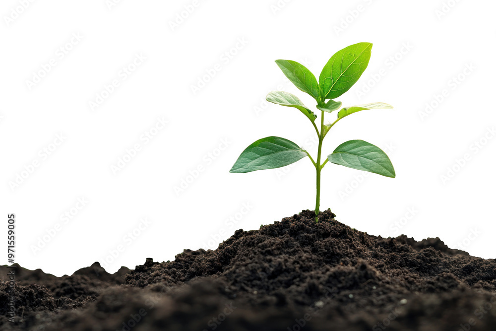Young plant growing in soil sprout nature green. Young plant growing in soil sprout nature green.