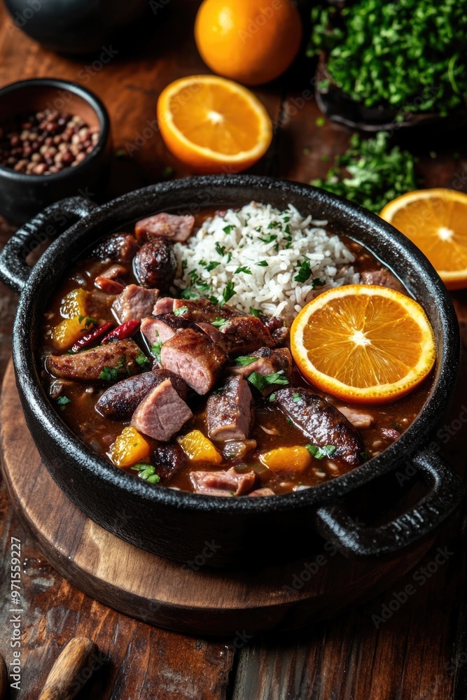 Stew with Meat, Rice, and Oranges Stew with Meat, Rice, and Oranges