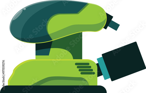 Green electric sander with dust collector for smoothing surfaces