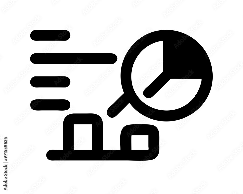 Data analytics icon with computer screen vector art Data analytics icon with computer screen vector art