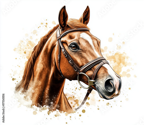 portrait of a brown horse
