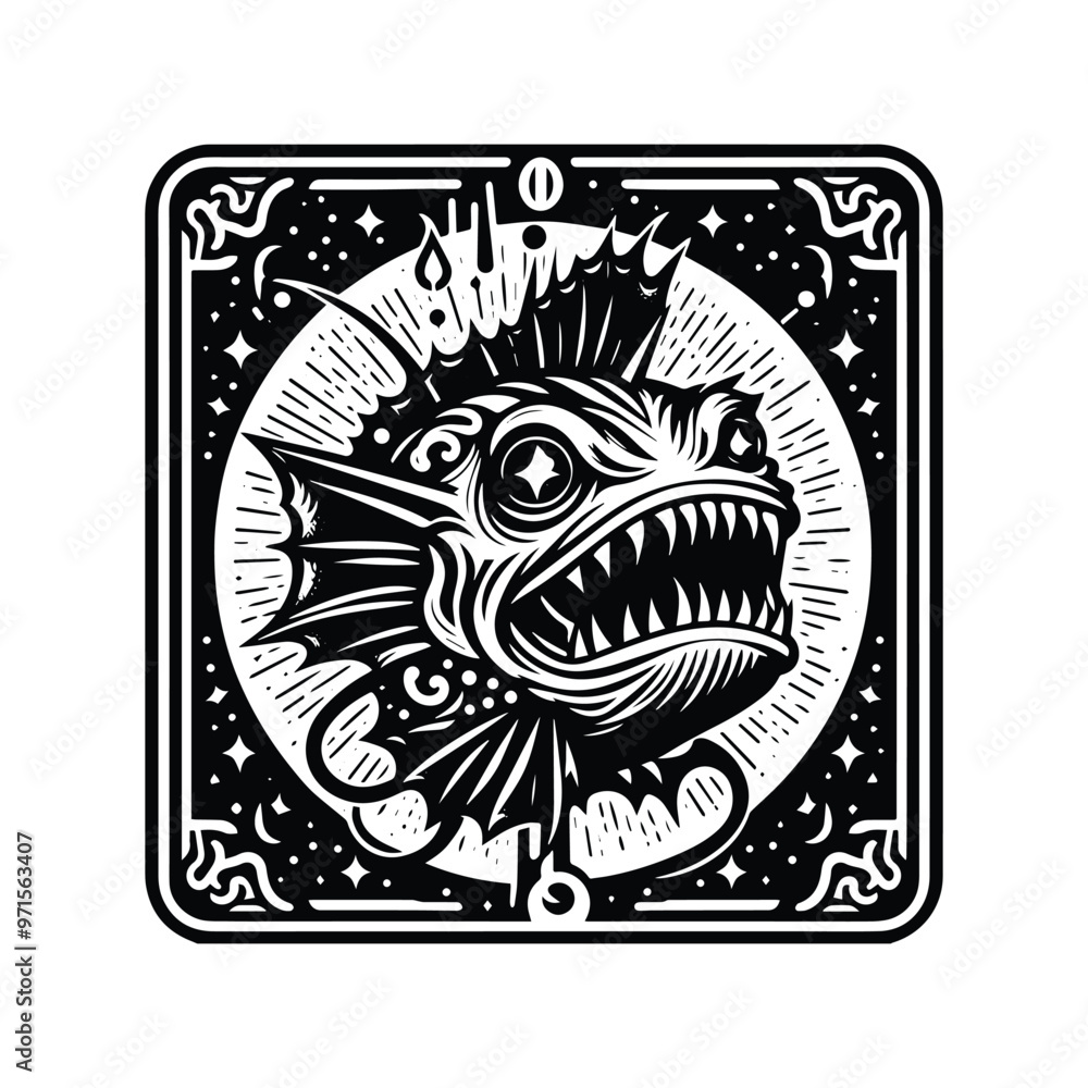 Anglerfish in Tarot card Anglerfish in Tarot card