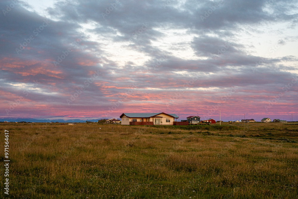 Iceland semmer sunset camping