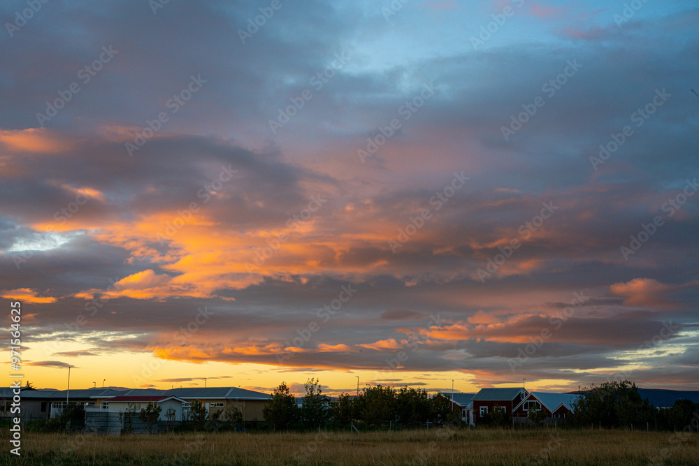 Iceland semmer sunset camping Iceland semmer sunset camping
