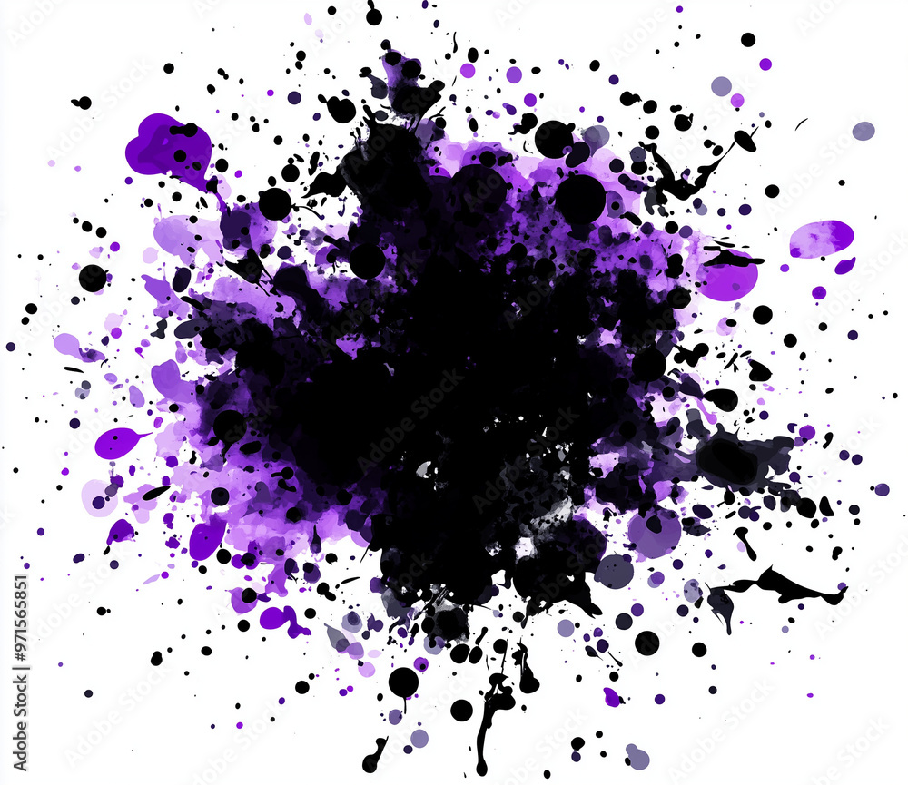 Fototapeta premium a ink splash on a white backeground
