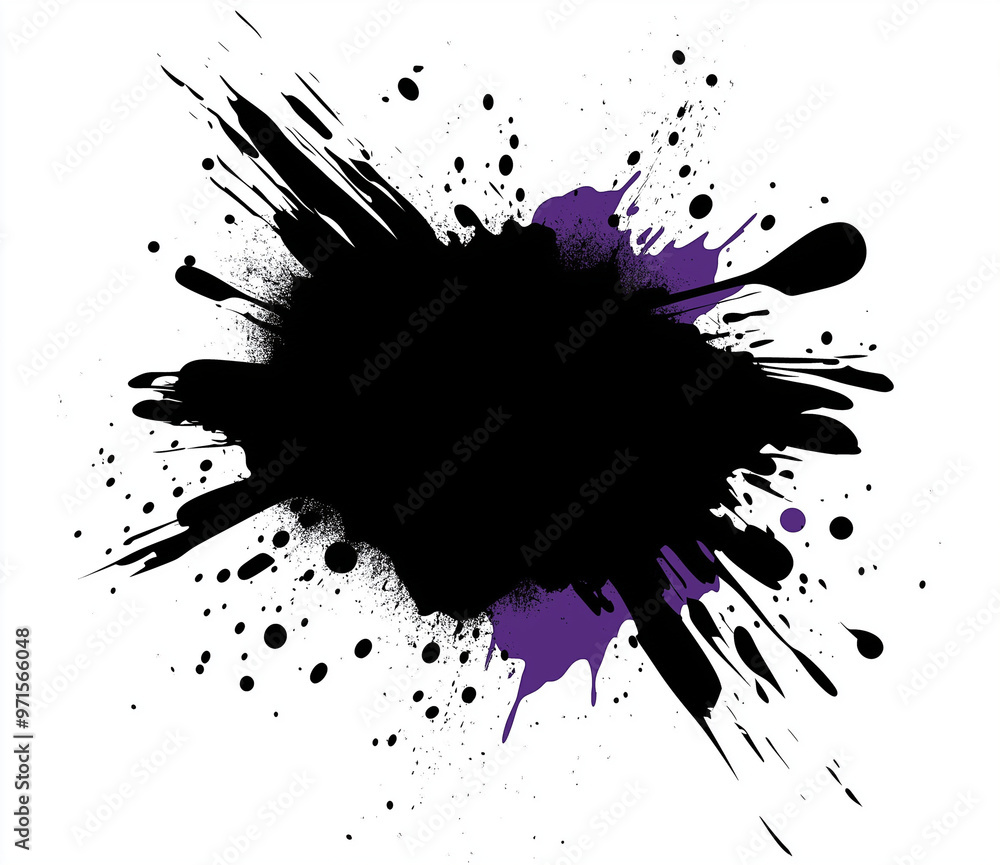 a ink splash on a white backeground a ink splash on a white backeground