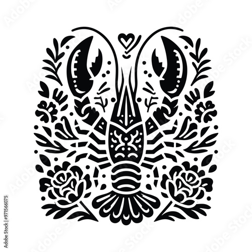 Crayfish in folk art