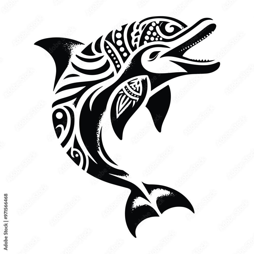 Naklejka premium Dolph in fish in bohemian