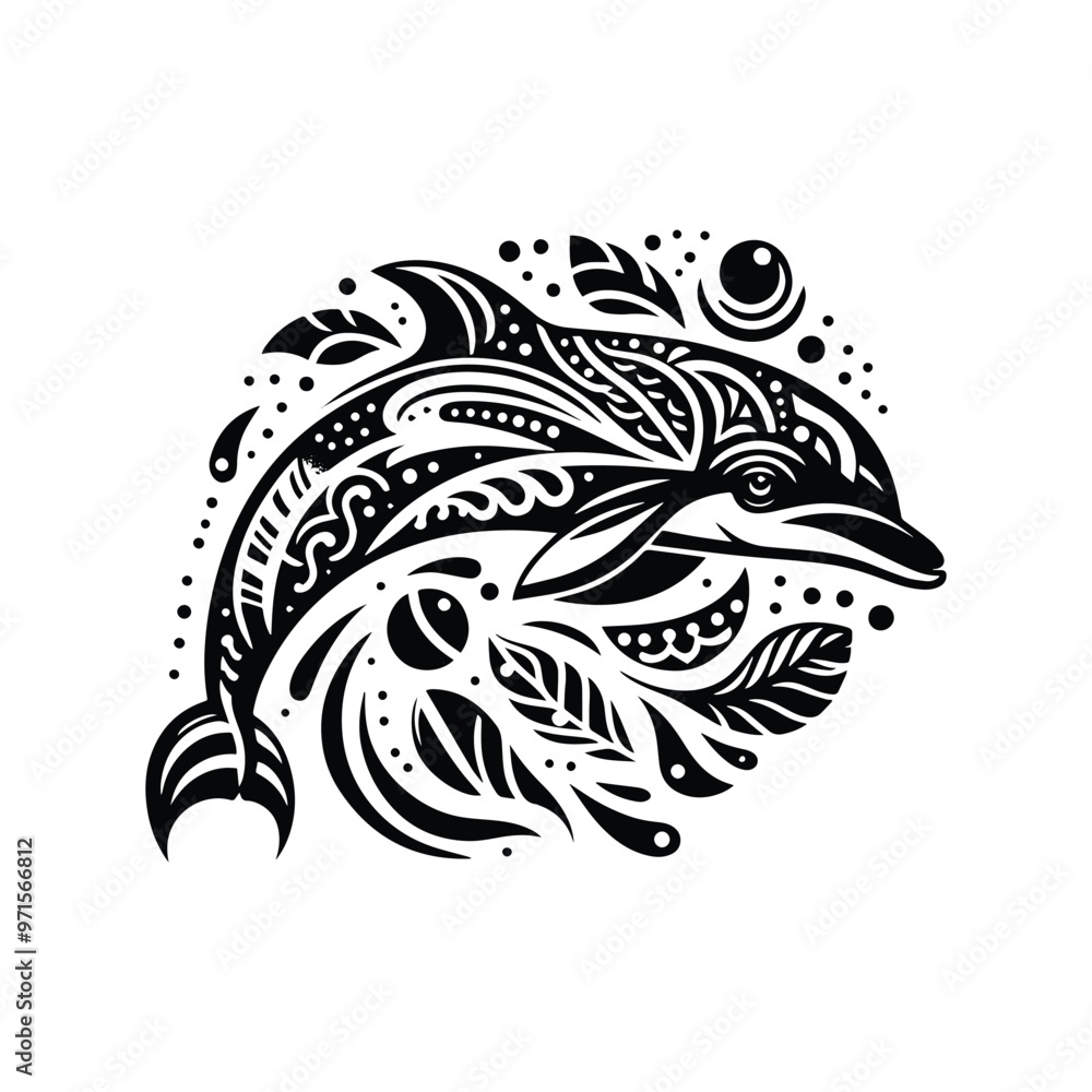 Dolphin fish in bohemian Dolphin fish in bohemian