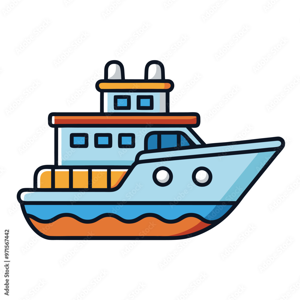 Variety of boats in flat design Variety of boats in flat design