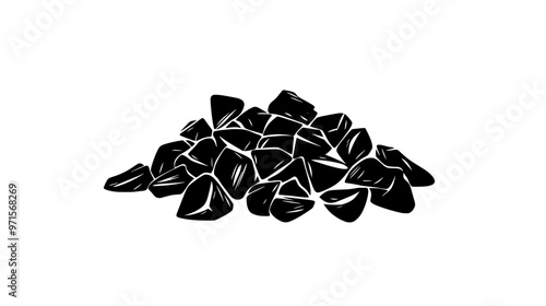 Chopped nuts in small pieces, adding a crunchy element to sweet or savory dishes, vector illustration art