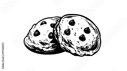 Vanilla ice cream scoop served in a simple bowl, vector illustration art