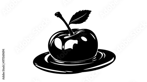 Gel-like substance created from simmered fruit and sweetener, used as a topping, vector illustration art