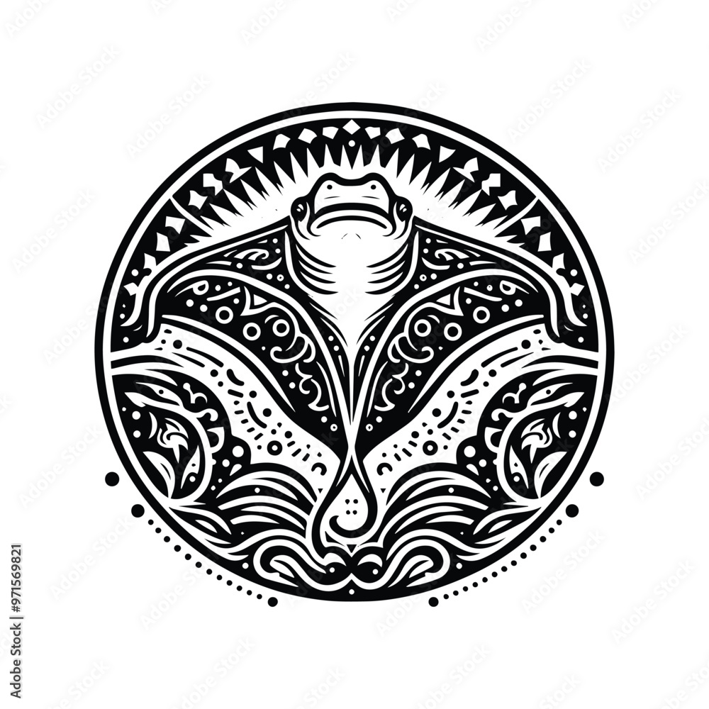MantaRay fish in bohemian MantaRay fish in bohemian