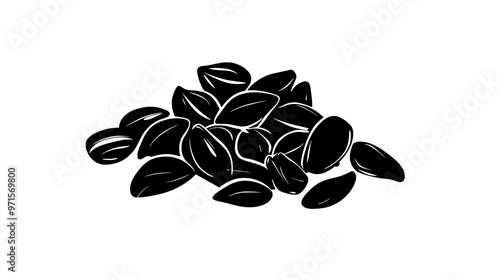 Ground nut fragments used to add a crisp element to various sweet and savory preparations, vector illustration art