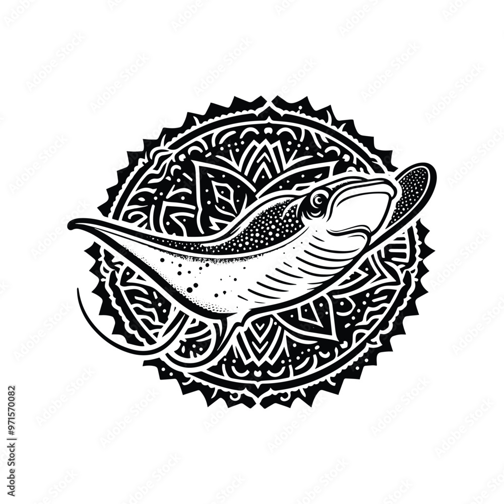 MantaRay fish in bohemian MantaRay fish in bohemian
