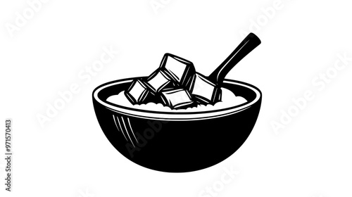 Lush, flavorful paste inside a confectionery item, contributing to its richness, vector illustration art