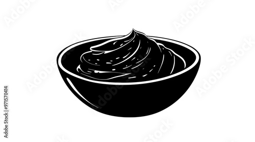 Lush, flavorful paste inside a confectionery item, contributing to its richness, vector illustration art
