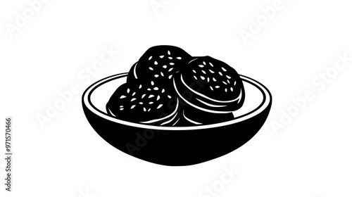 Minced cookies used as a flavorful base or garnish for sweet or baked goods, vector illustration art