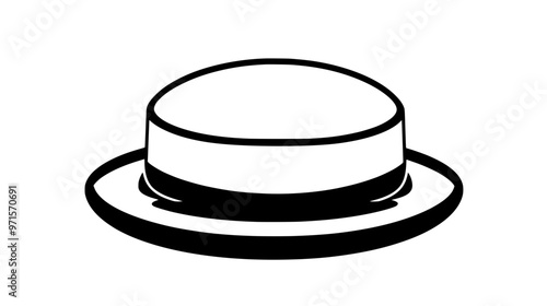 Plain sponge cake with an even top, placed on a flat dish, vector illustration art