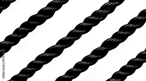 Licorice ropes displayed in parallel rows on a smooth, flat surface, vector illustration art