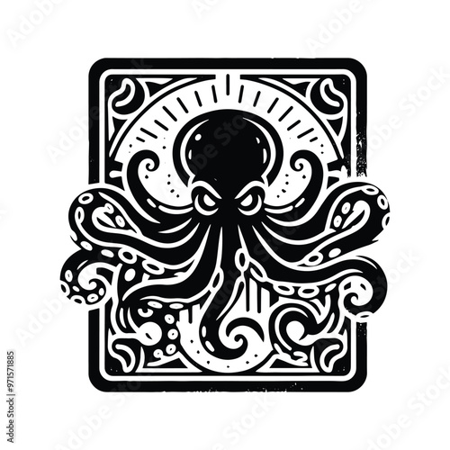 Octopus in Tarot card