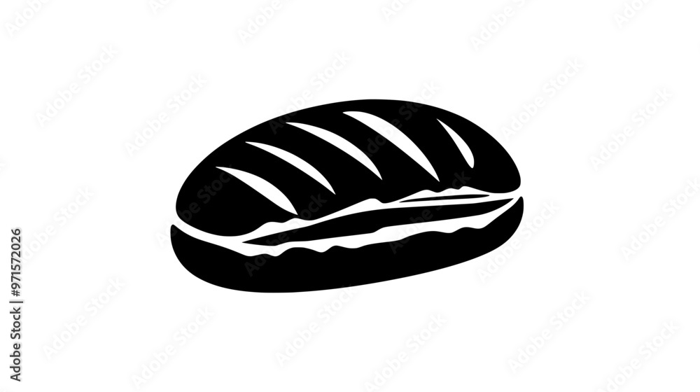 Single puff pastry with a layered appearance on a smooth background, vector illustration art Single puff pastry with a layered appearance on a smooth background, vector illustration art