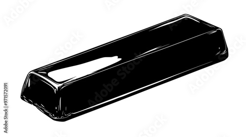 Single unique candy bar on a smooth, flat surface, vector illustration art