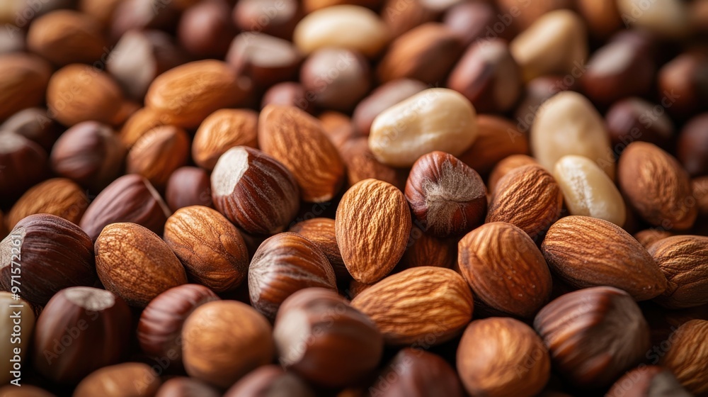 Almonds Hazelnuts and Cashews Macro Photography Almonds Hazelnuts and Cashews Macro Photography