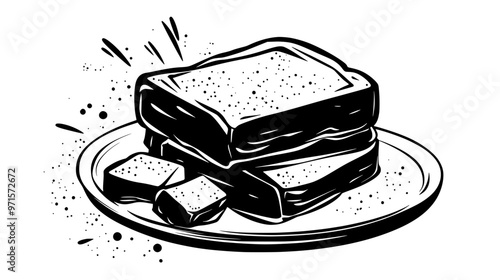 Thick, sweet spread made from butter and sugar, applied to cakes or cookies, vector illustration art