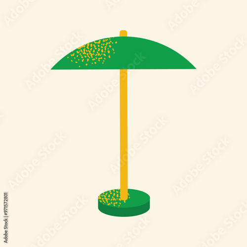 Set of lamps. Flat vector nightlights, floor lamp, and lamp for table. Different colourful interior light furniture for modern home decor. Illustration isolated on background