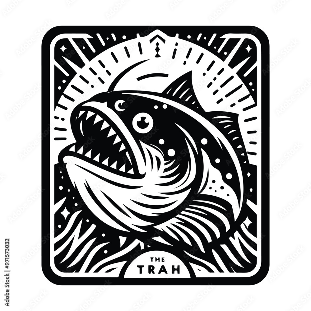 piranha fish in Tarot card piranha fish in Tarot card