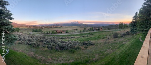 sunset in the mountains