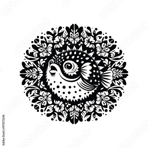 Pufferfish in folk art
