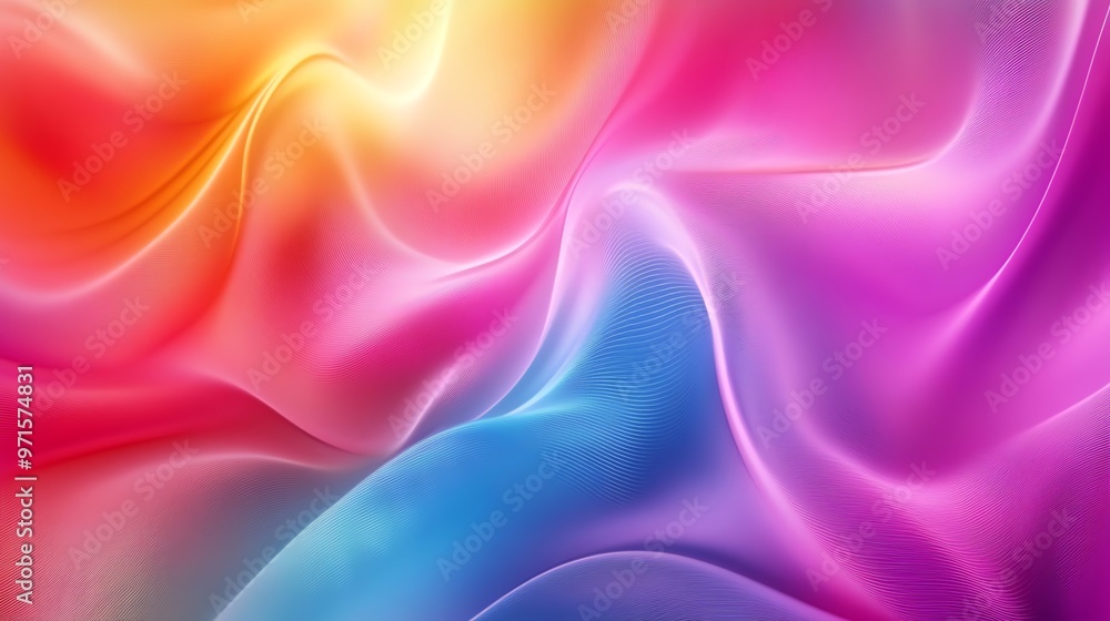 Obraz premium Abstract colorful wavy background with smooth curves.