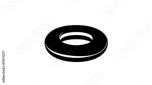 Circular Danish with a raised center on a clean, smooth background, vector illustration art