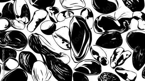 Close-up of nut-based confection with dense, consistent texture and integrated nut pieces, vector illustration art