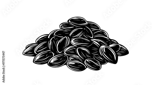 Coarsely ground nuts used as a topping or ingredient in baked goods and desserts, vector illustration art
