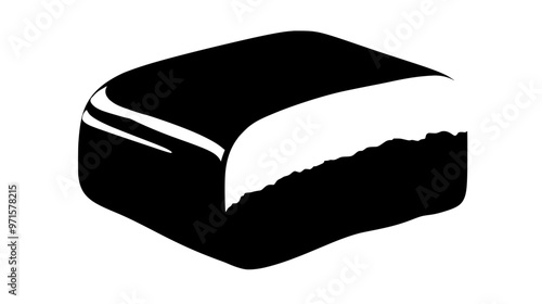 Section of marzipan demonstrating solid texture and smooth, seamless exterior, vector illustration art