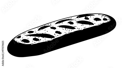 Single biscotti centered in the image, no additional elements visible, vector illustration art