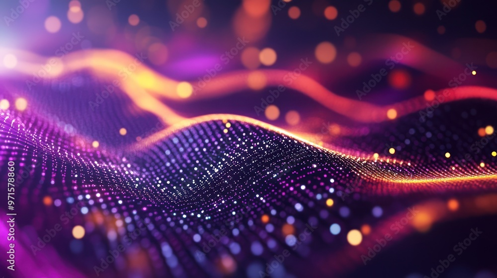 Abstract Purple and Orange Wave Background Abstract Purple and Orange Wave Background