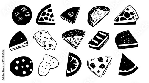Small fragments of cookies, utilized in pie crusts or as a garnish for sweet dishes, vector illustration art