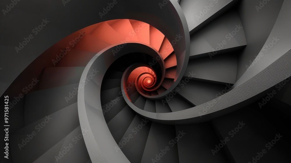 Fototapeta premium Abstract concept features a circle. The wallpaper is colorful and round.