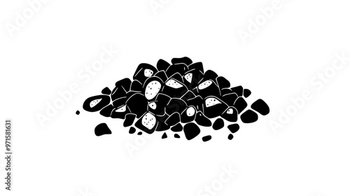 Chopped nuts combined with crumbly ingredients, used as a garnish or base in desserts, vector illustration art